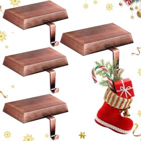 4 Pack Heavy Duty Metal Christmas Stocking Holders for Mantle
