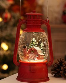 Snow Globe Christmas Decorations - Musical Christmas Snow Globes with 6H Timer