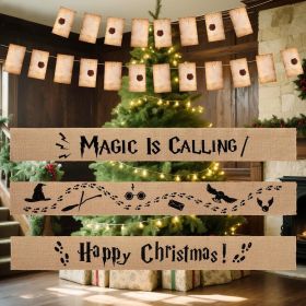 Christmas Decorations, 3Pcs Magic Ribbon & 40 Letter Cards Set, Harry Party Ornaments for Christmas Tree, Party & Home Decor