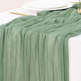 Sage Green Cheesecloth Table Runner Fall Thanksgiving Boho Rustic Farmhouse Gauze 120 inch 10FT Cheese Cloth Runner for Wedding Party Baby Shower