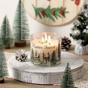 WinterForest Scented Candle, Christmas Balsam Pine Candle, Winter Candles, Large 3 Wicks Candle