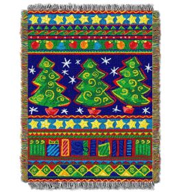 Tree Festivity Licensed Holiday 48"x 60" Woven Tapestry Wall Hanging