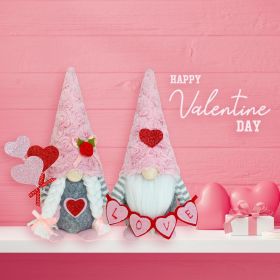 Valentine Gnomes Decorations for Home Valentines Day Tiered Tray Decor Pink Valentine Gnomes Plush Scandinavian Tomte Elf Holiday Gnomes Ornament
