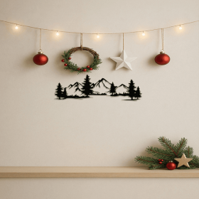 High - Quality 2Pcs Metal Wall Decoration - Minimalist Abstract Geometric Marvel. Vertical Decor Perfect for Festival Statue Decorations.Wall Scu