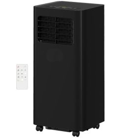 Mobile Air Conditioner, 441 Sq. Ft., AC Unit With Dehumidifier, Sleep, 24H Timer OnOff, Window Kit, Black (Color: Black)