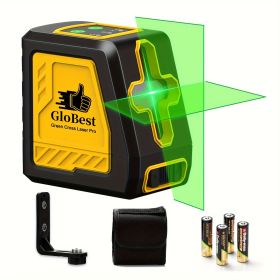 Laser Level, 100Ft Self Leveling Cross Line Lasers, Green Beam Leveler Tool, With Self-leveling, Manual, Pulse Mode, Lazer Level With 360 Degree (Color: Yellow)