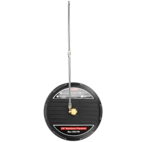 15in Power Washer Surface Cleaner High Pressure Flat Surface Cleaner 4000PSI Disc Power Washer Broom (Color: Black)