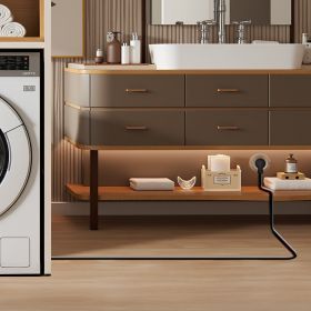 10 Ft Dryer Power Cord 4-Prong NEMA 14-30P Dryer Cord W/ Eyelet Connectors (Color: Black)