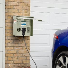 Temporary Power Outlet Panel RV Electrical Panel 20 30 50 Amp Outlet Box (Color: Grey)