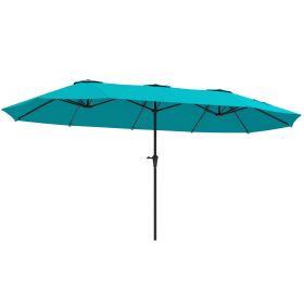 13 Ft. Extra Large Patio Umbrella With Easy Crank Handle, Vents For Outdoor, Patio, , Navy Blue (Color: Navy Blue)