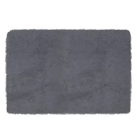 Fluffy Bedroom Rug 4' X 2.6' Anti-Skid Shaggy Area Rug Decorative Floor Carpet Mat (Option: Gray)