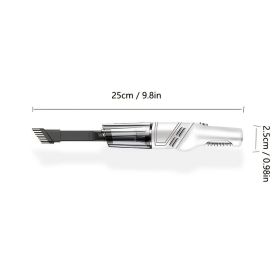 White&Black Wireless Automobile Folding Vacuum Cleaner Hand-held High-power Strong Suction Vacuum Cleaner (Color: White)