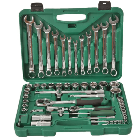 61-Piece Mechanics Tool Set, Socket Tool Set - Including Ratchet Set Metric Drive Socket Wrenches Set, For Auto Repair Machine Repair (Option: 61Piece)
