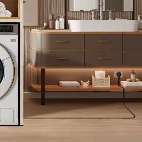 10 Ft Dryer Power Cord 3-Prong NEMA 10-30P Dryer Cord W/ Eyelet Connectors (Color: Black)