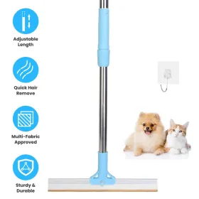Pet Hair Removal Rake With 54.33in Adjustable Telescopic Rod Multi-Fabric Dog Cat Hair Scraper Lint Shaver For Carpet Rug Clothes Couch (Option: HairScraper)