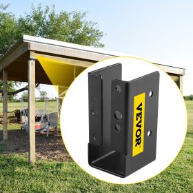 Concealed Joist Hanger, 2"x4" Outdoor Accent Concealed-Flange, Pack Of 24 Concealed Joist Bracket, Q235 Steel Plate Powder-Coated Concealed Face (Color: Black)