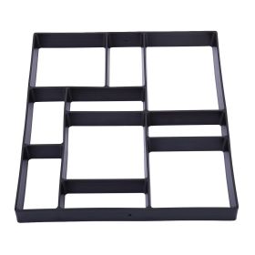 Reusable Concrete Path Maker Mold - Square Shape For Garden Walkways (Color: Black)
