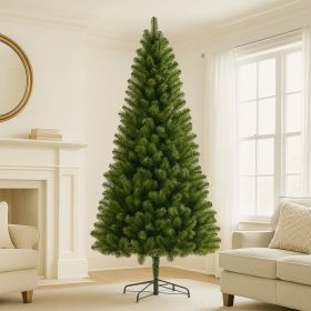 7FT Unlit Artificial Christmas Tree with 775 Tips, Full PVC Branches, Classic Green Holiday Tree with Sturdy Metal Stand for Indoor Home Decorati (Color: as Pic)